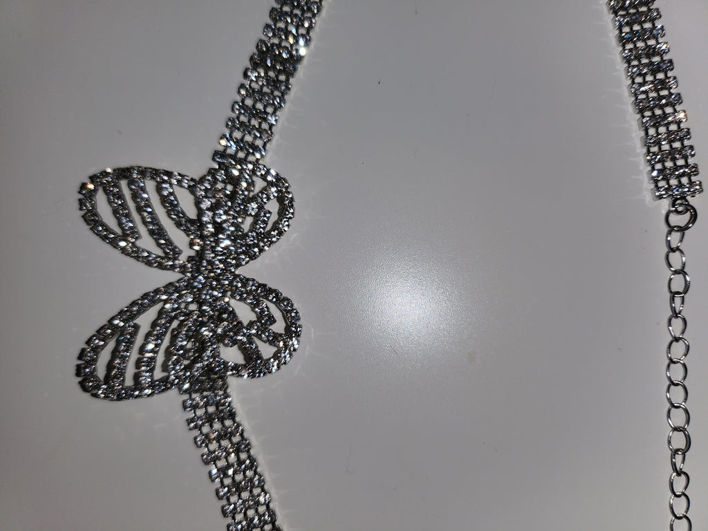 Diamond butterfly choker