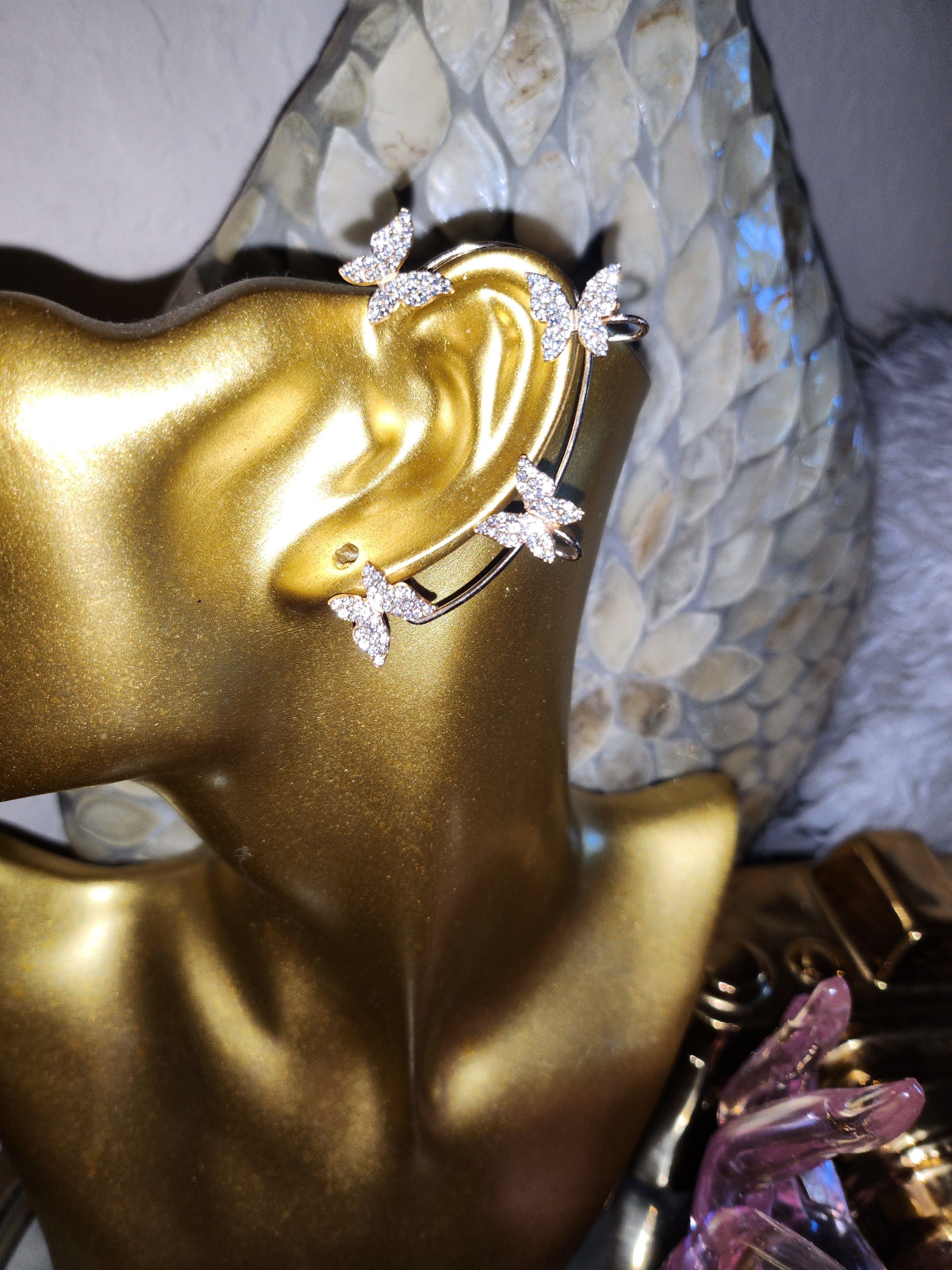4 butterrflies earcuff