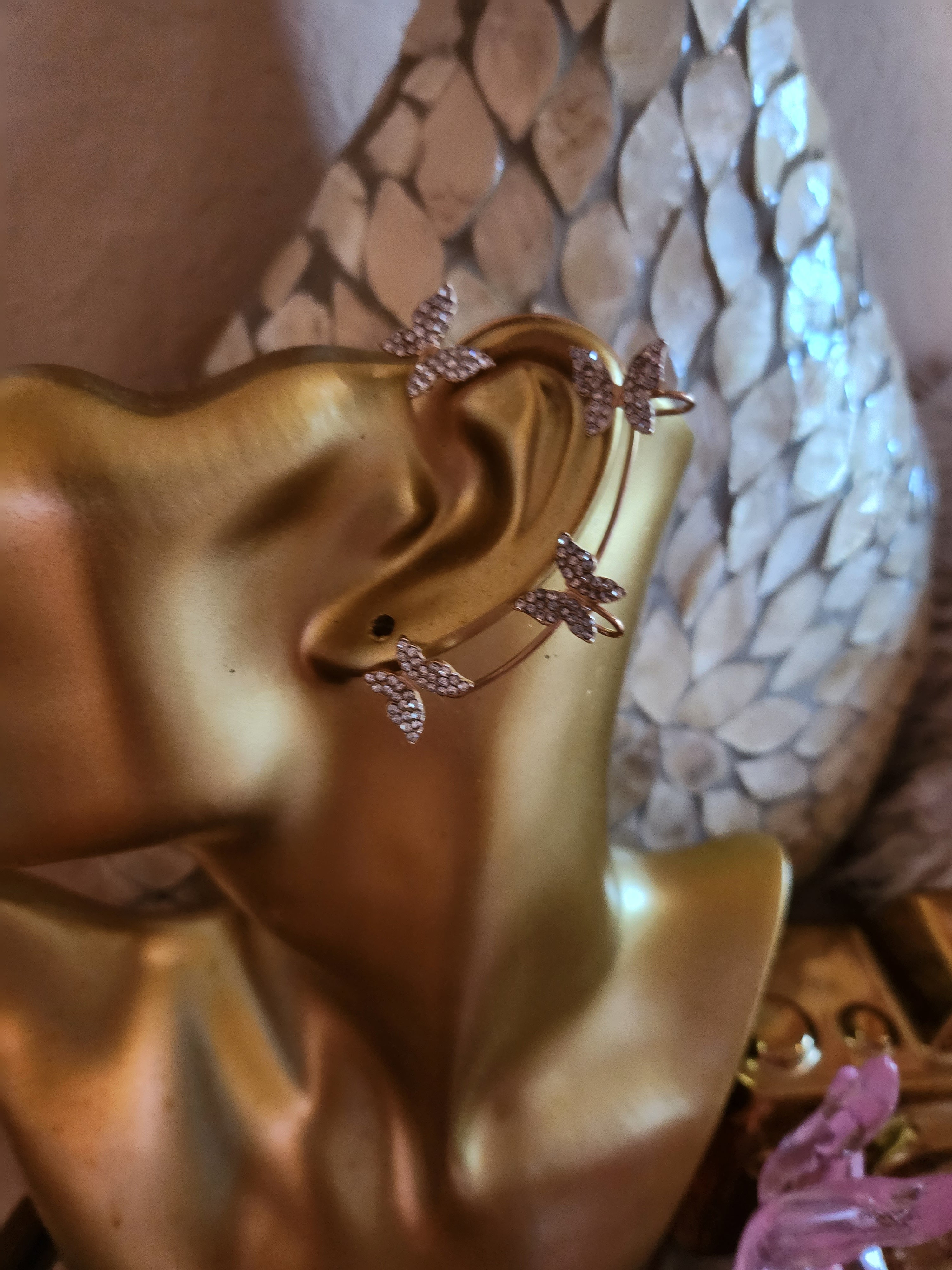 4 butterrflies earcuff