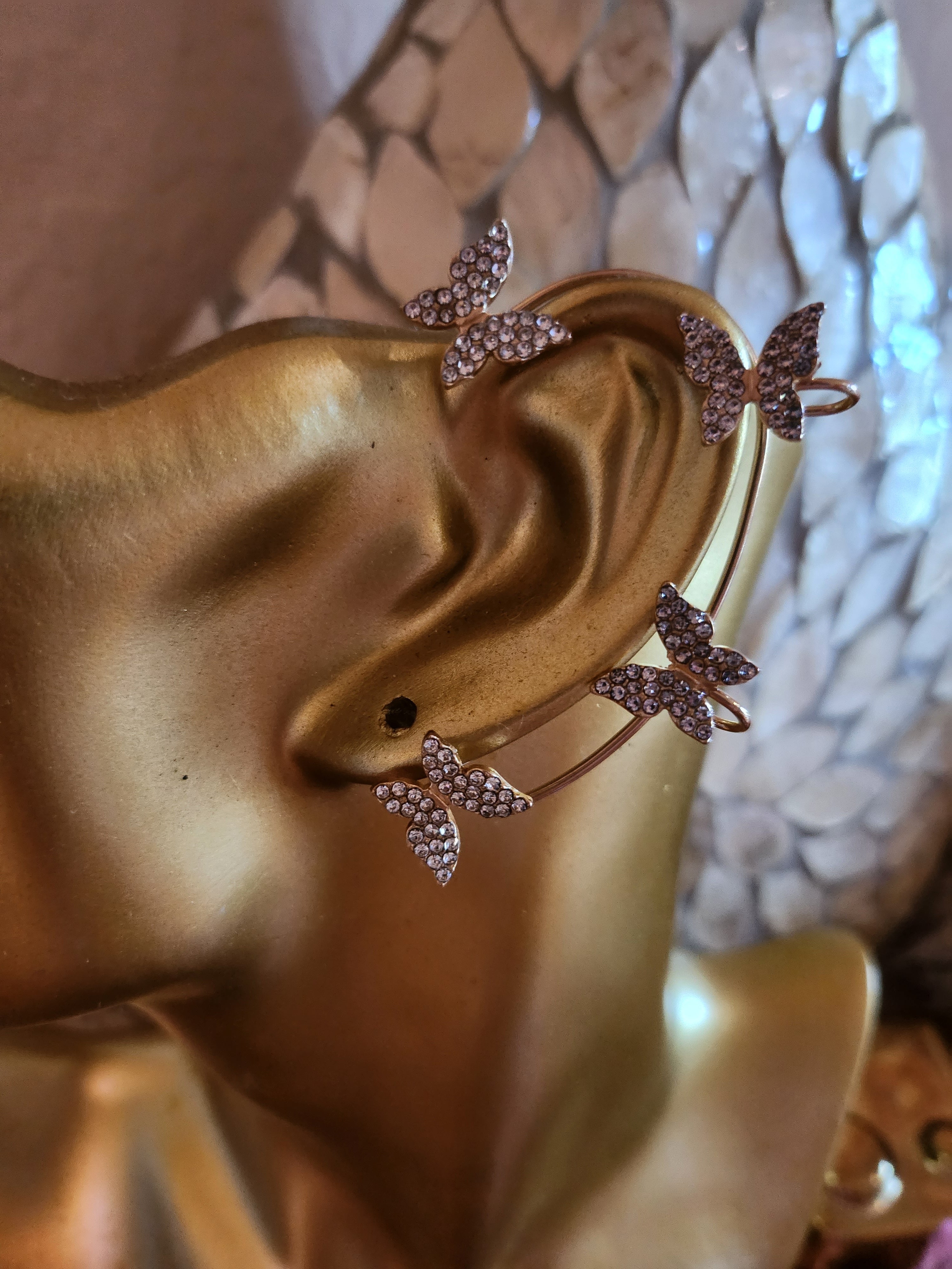 4 butterrflies earcuff