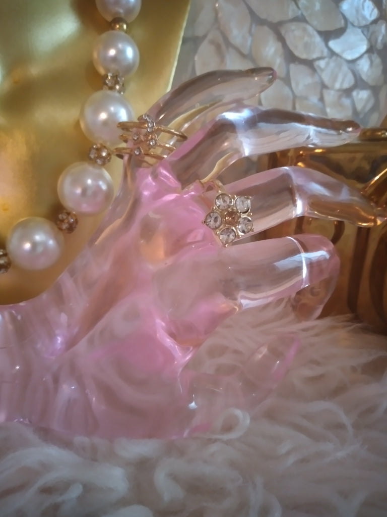 Set anillos con flores