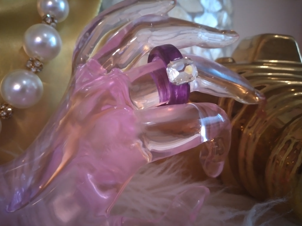 Purple resin Ring