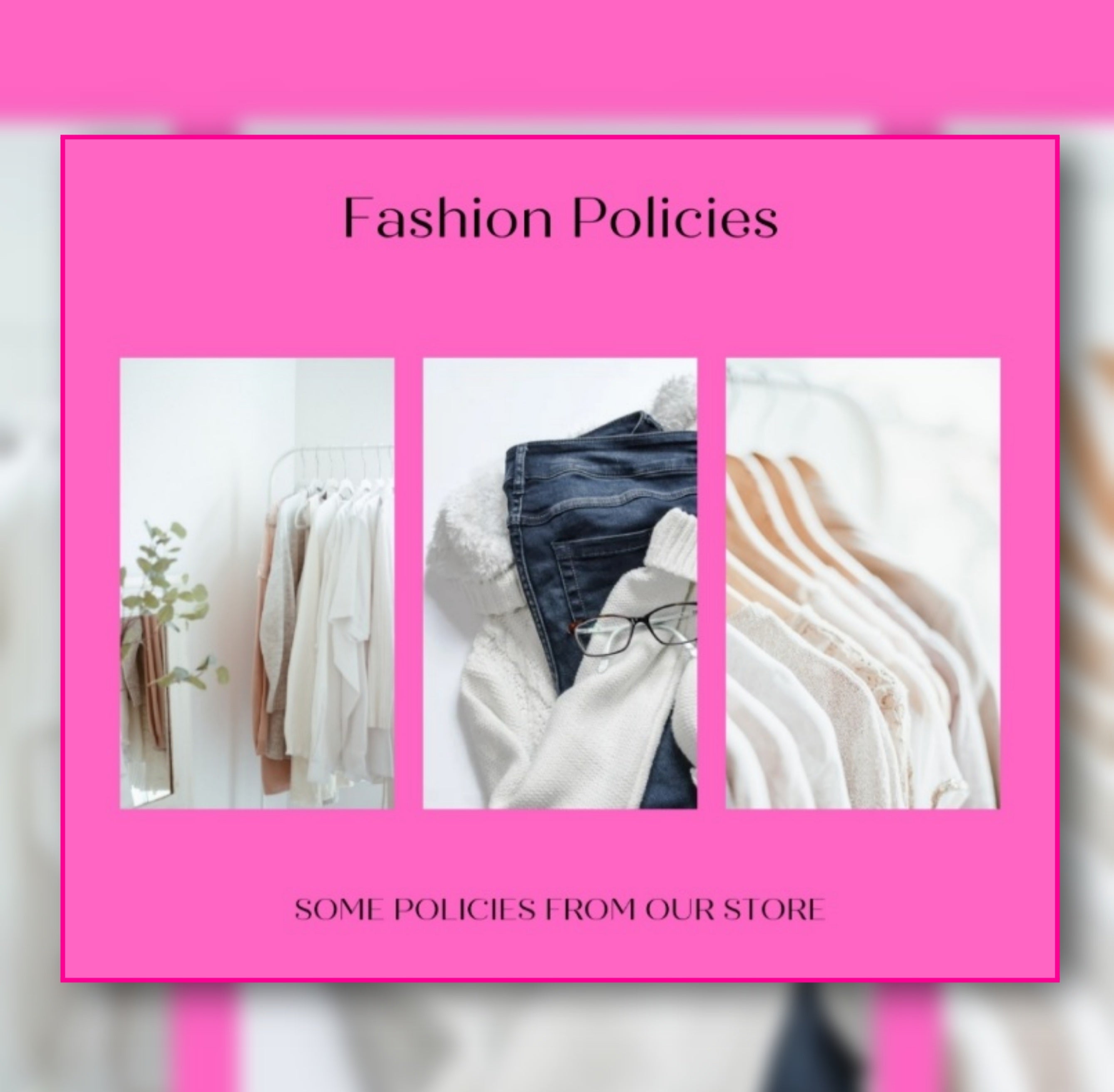 Policies.                                                                 GODESS FASHION